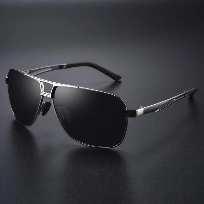 Top Quality Square Retro Photochromic Aluminum Sunglasses Men Polarized Driving Women Sun Glasses For Men Brown