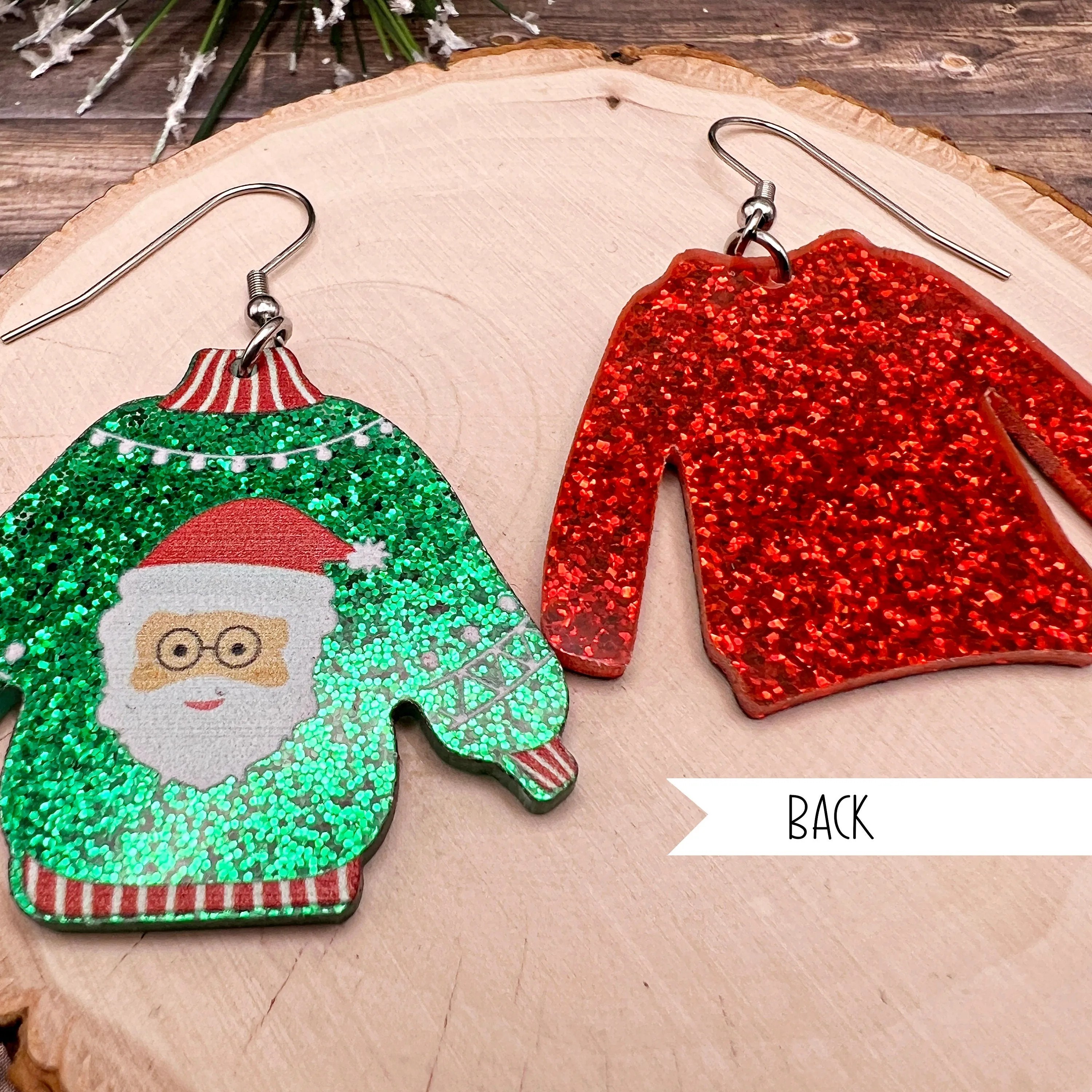 Ugly Christmas Sweater Acrylic Earrings