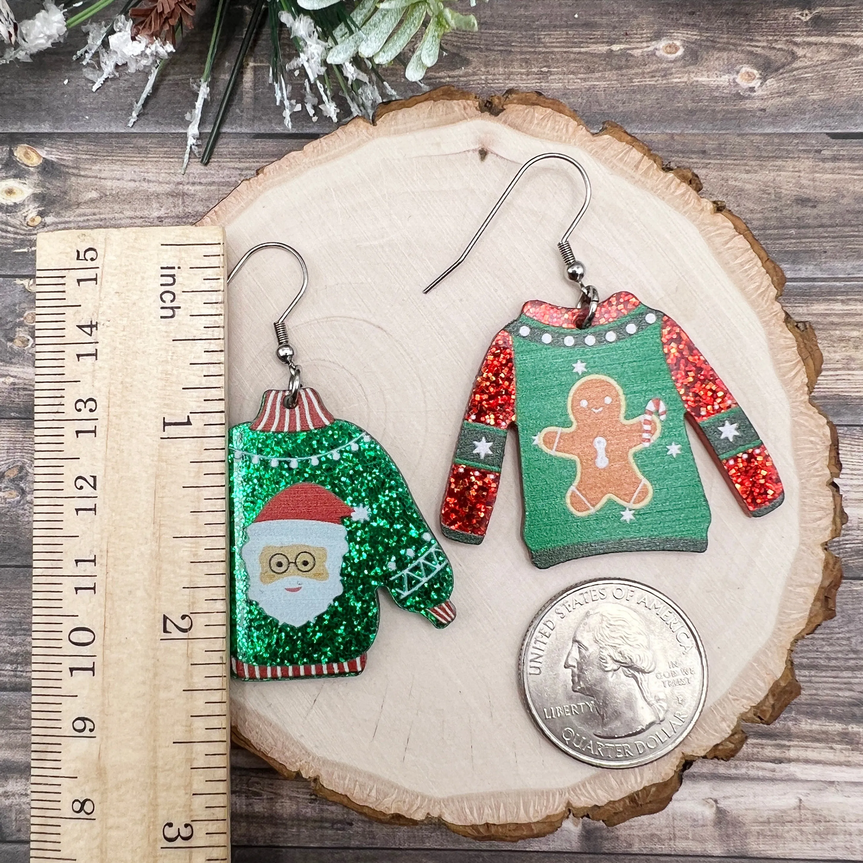 Ugly Christmas Sweater Acrylic Earrings