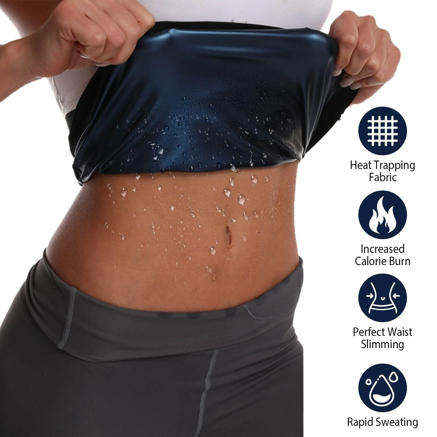 Waist Trimmer Women Sauna Sweat Wraps Waist Slimming Trainer Belt