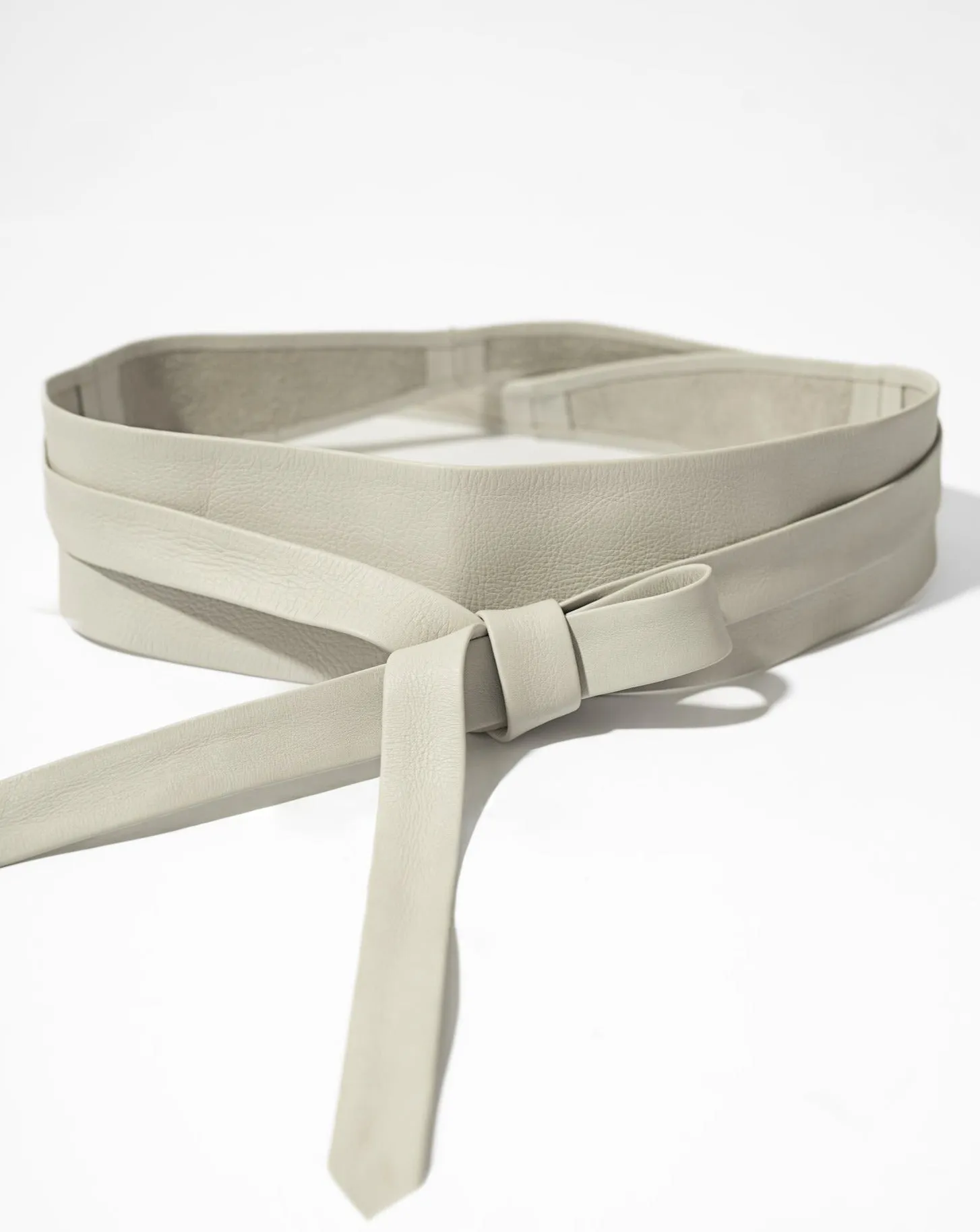 Wrap Leather Belt - Winter White