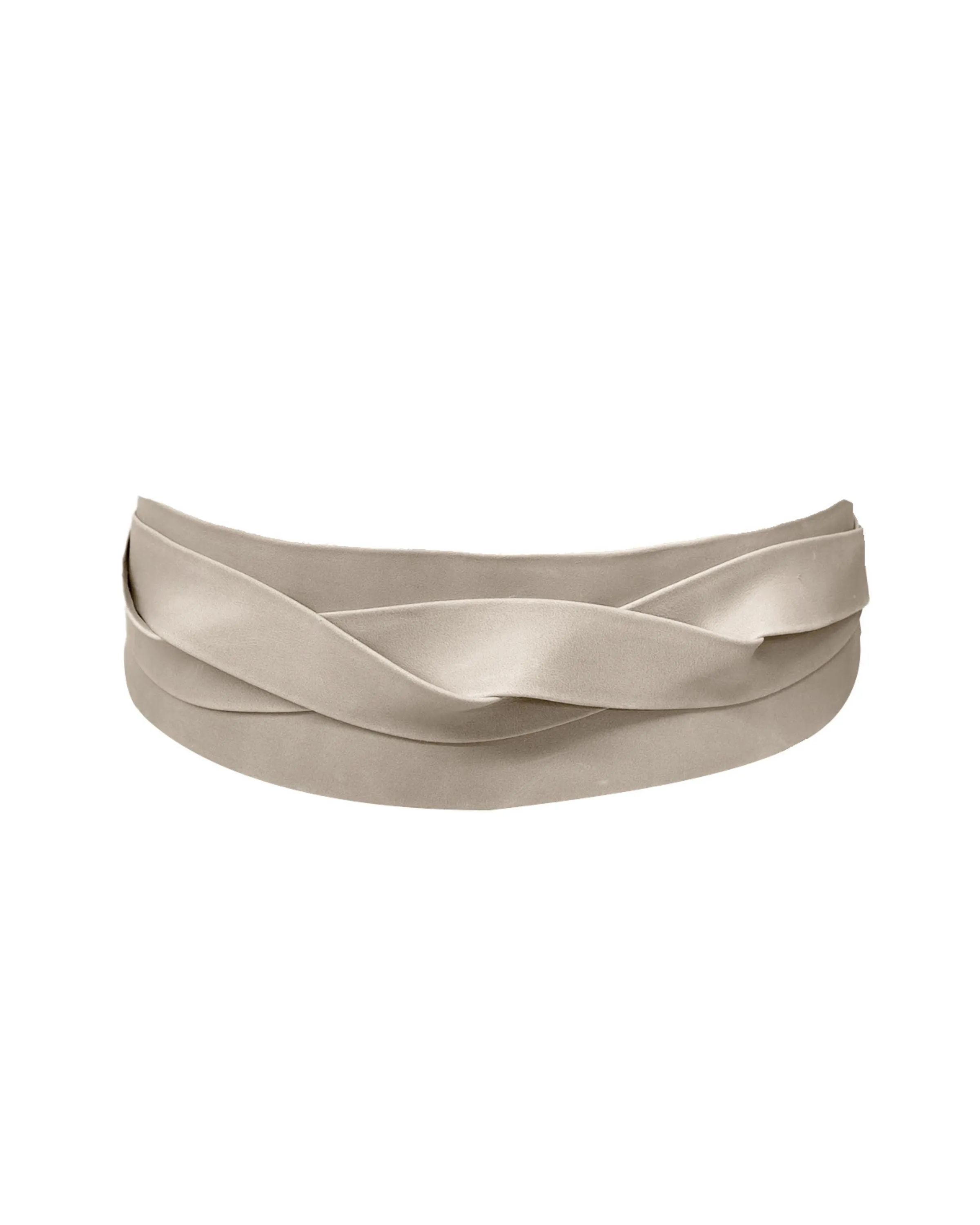 Wrap Leather Belt - Winter White
